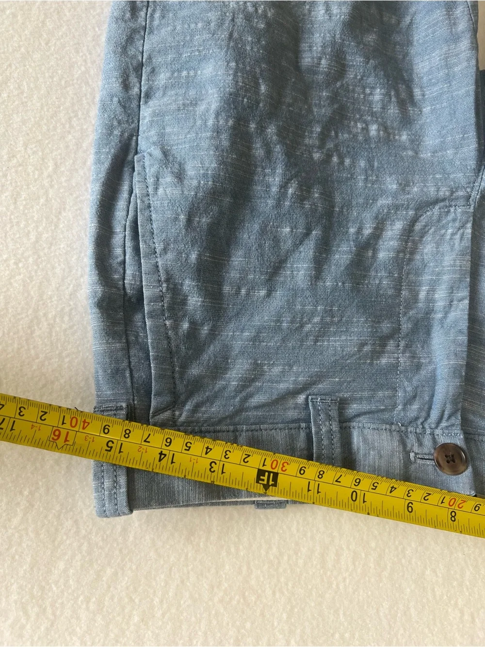 J.Crew Men’s 29 Blue Chambray Shorts 7” Inseam Cotton Stretch Chino